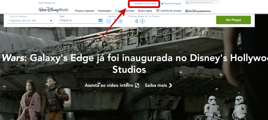 Como Criar uma conta no My Disney Experience