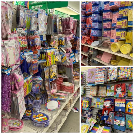 Artigos para Festas Dollar Tree