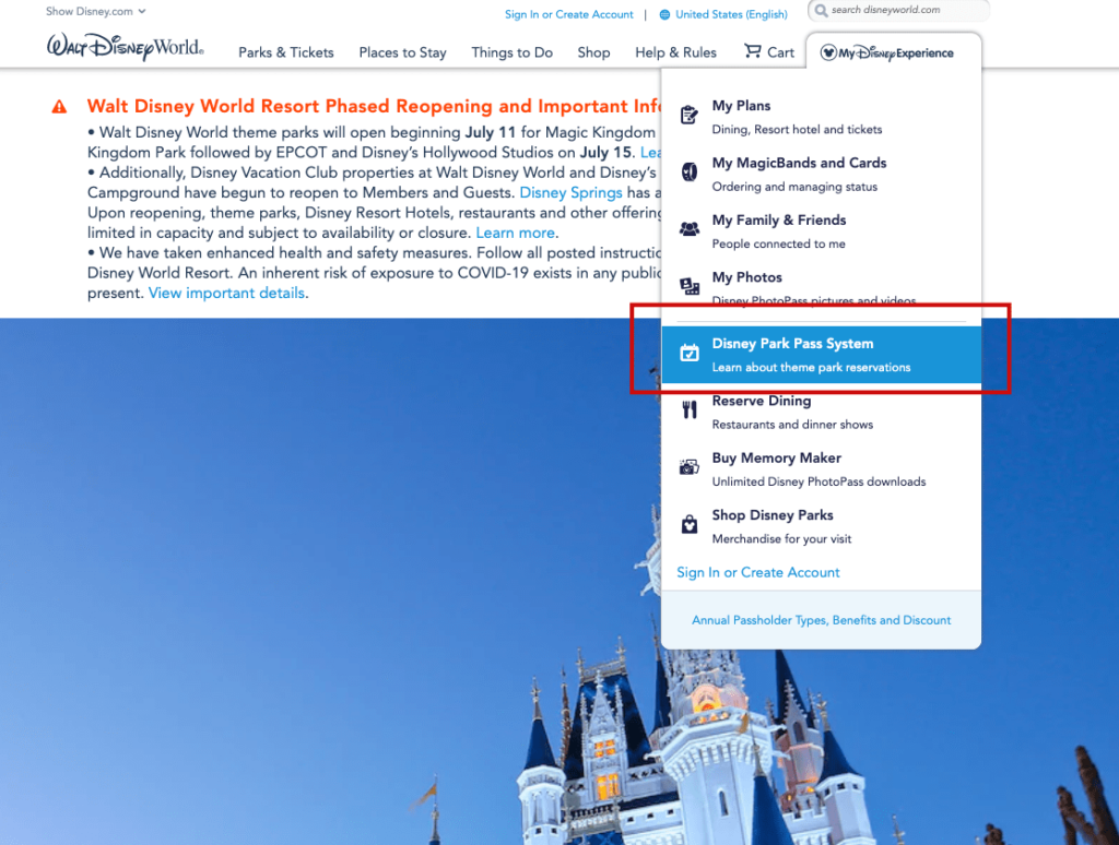 Como Fazer Reserva no Novo Sistema da Disney