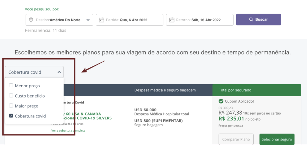Seguro Viagem Com Cobertura de Quarentena