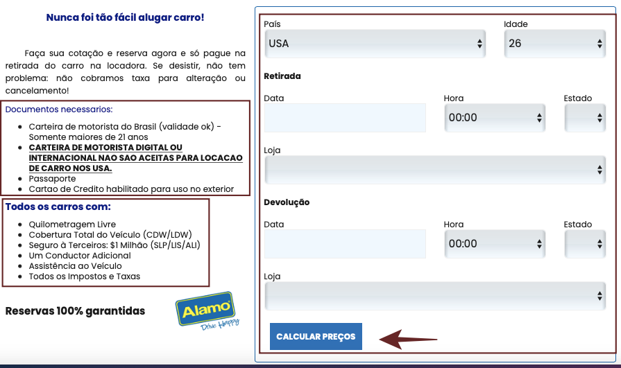 Aluguel de Carros em Orlando