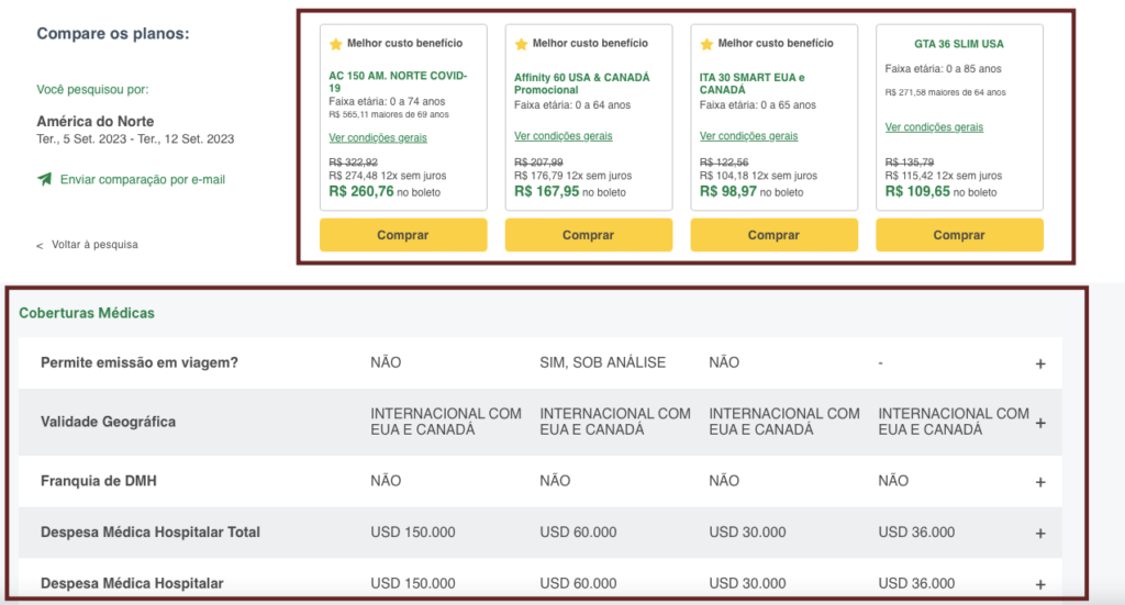 seguro viagem com desconto