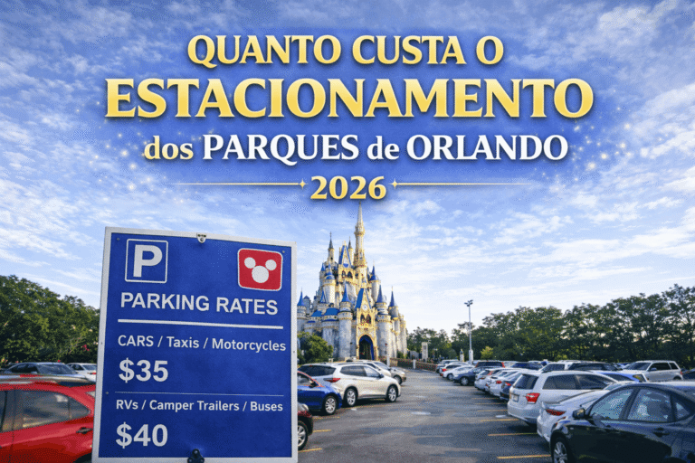 Quanto Custa o Estacionamento dos Parques de Orlando - 2026