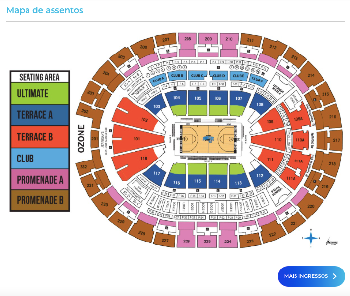 MAPA DE LUGAR JOGOS NBA ORLANDO