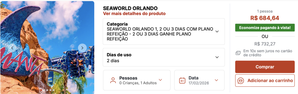 Ingressos SeaWorld em promoção