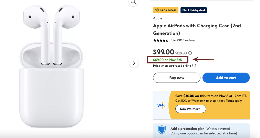 promoção Apple AirPods que começa dia 08 de Novembro