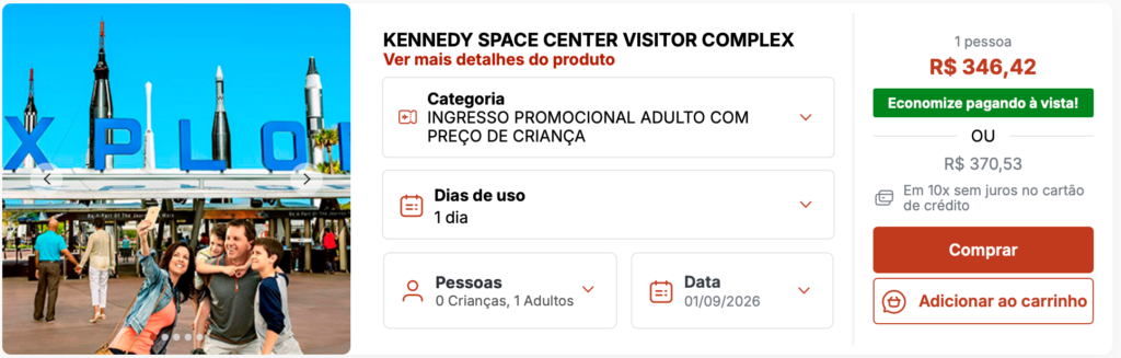 Ingressos do Kennedy Space Center 
