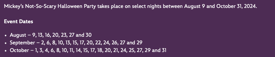 Ingressos para o Halloween da Disney