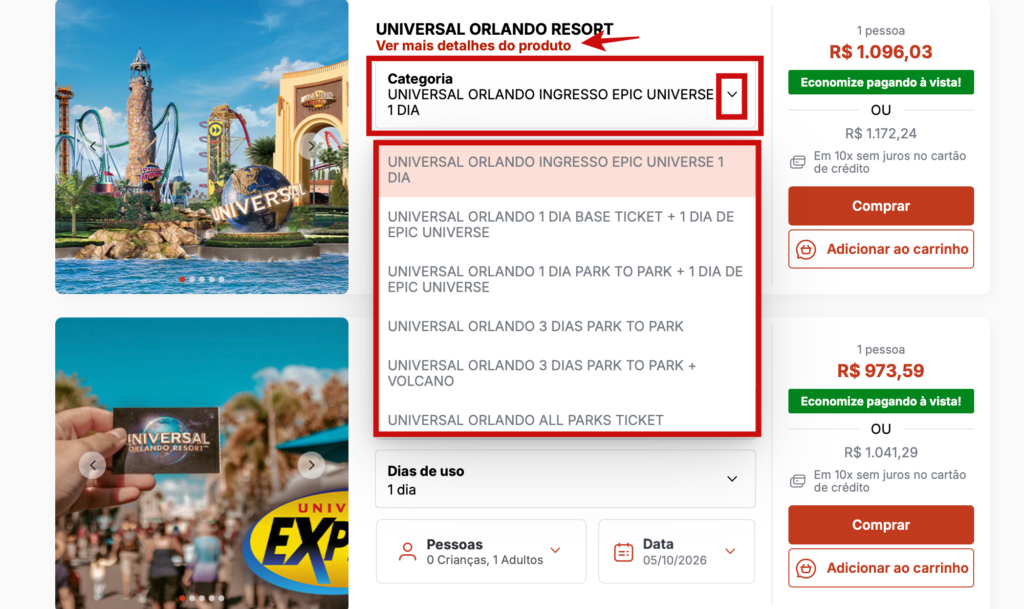 Quanto custam os ingressos da Universal em Orlando