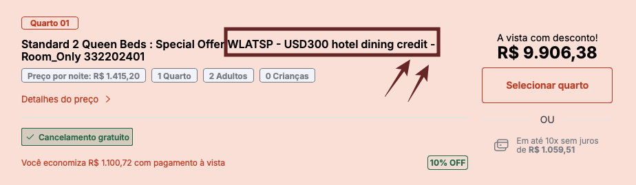 Promoção Hotéis Universal