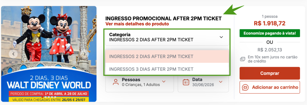Ingresso Promocional Disney