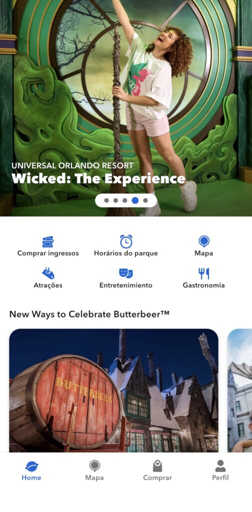 Aplicativo Universal Orlando