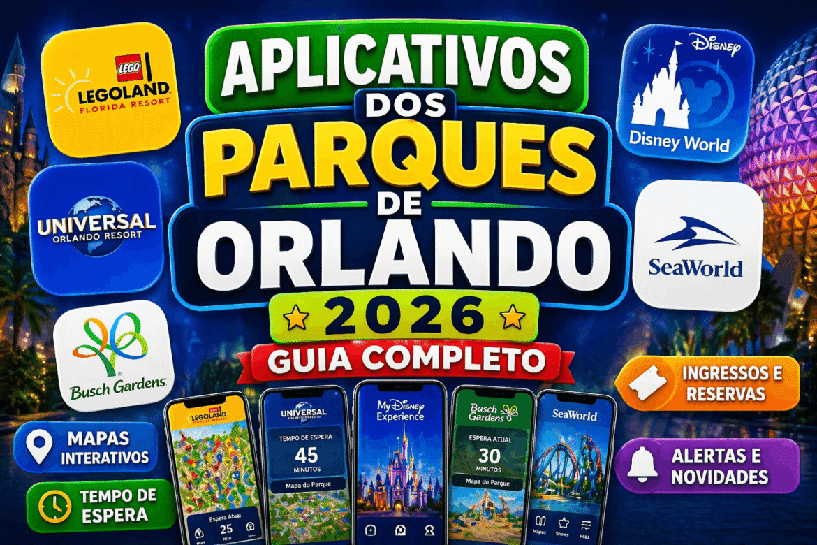 aplicativos dos parques de Orlando