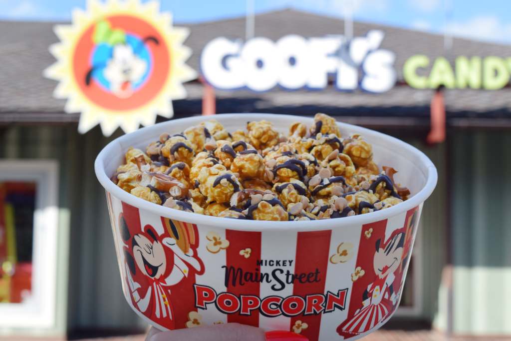 Pipoca personalizada na Goofy's Candy Company