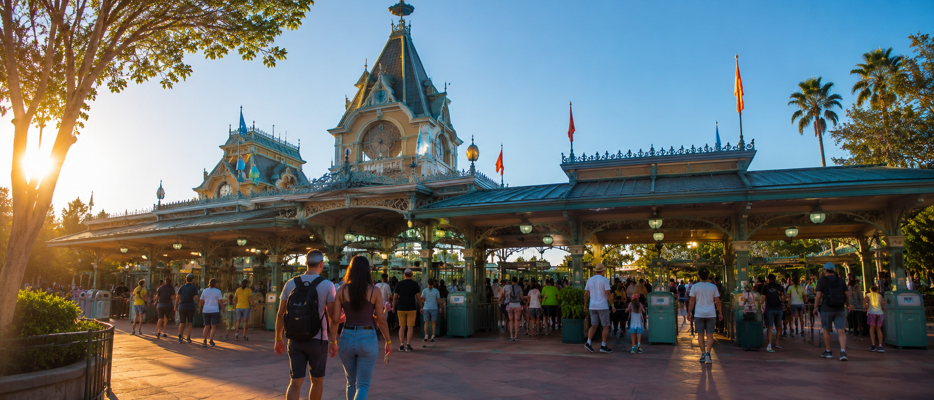 Entrada dos parques de Orlando com turistas brasileiros usando ingressos comprados em reais