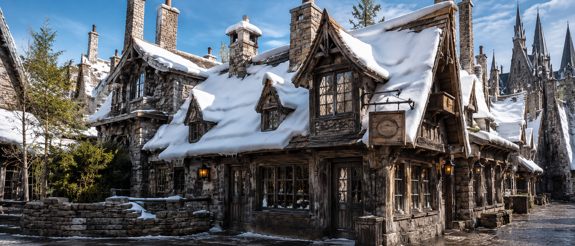 Restaurante Three Broomsticks em Hogsmeade no Islands of Adventure