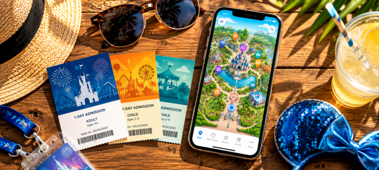 Tipos de ingressos da Disney em 2026: basico, Park Hopper e parque aquatico nos parques de Orlando